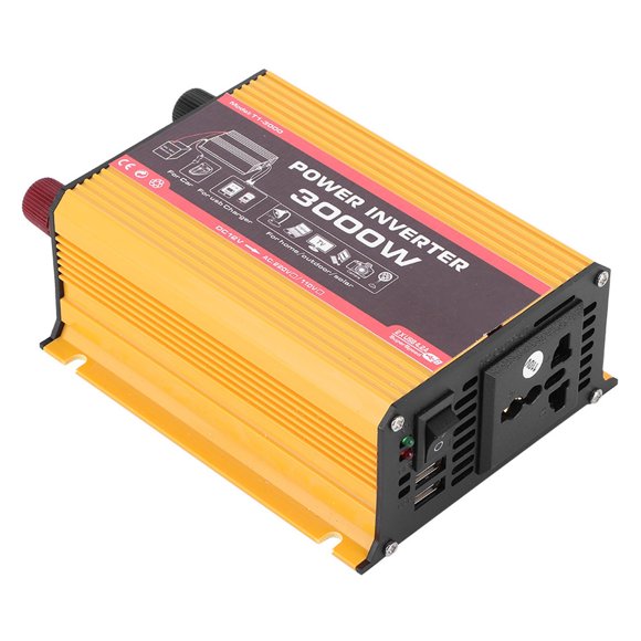 Car Power Transformer, Sturdy Car Power Converter, Pratical Dual USB Auto Power Converter High-end Multi-function Laptop For IOS Pad DVD Players RV DC12V-AC220V,DC12V-AC110V