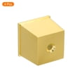 thumbnail image 3 of Cubierta de pierna de muebles Uxcell, paquete de 4 tapas de pierna de metal cuadradas, ideales para sofá, mesa, silla (1.2", tono dorado), 3 of 5