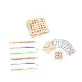 thumbnail image 1 of Juguete de enhebrado de madera, paneles de formas de doble cara, juego de enhebrado de cuerda, regalos para el día de San Valentín para niños y niñas, 1 of 9