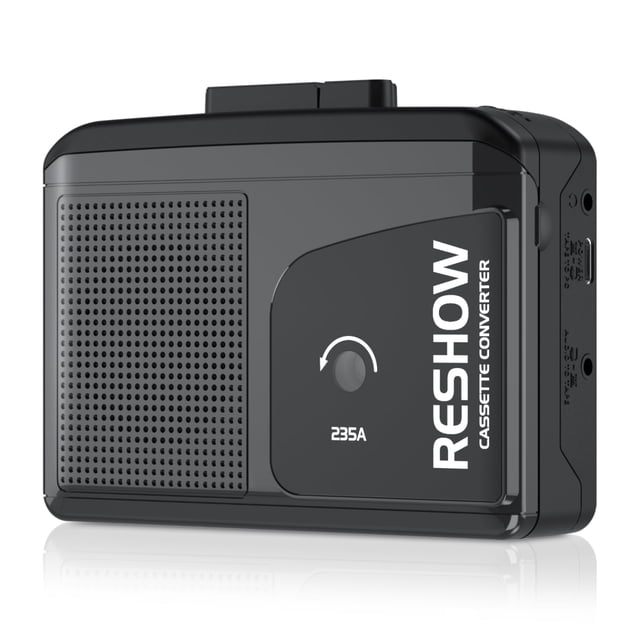 Reshow Walkman Reproductor de Casetes a Convertidor Digital MP3 con Reducción de Ruido, Grabadora de Cinta Portátil, Negro