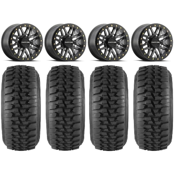 Raceline Ryno Bdlk 15" Gm Wheels 32" Desert Series Tires Can-Am Commander Maverick Renegade Outlander Defender