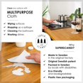 thumbnail image 3 of SUPERSCANDI 5 Pack Swedish Dish Cloths for Kitchen - 100% Biodegradable & Compostable | Washable Kitchen Cloths, Food-Safe & Without Plastic - Reusable Paper Towel for Any Surface | Artdeco Coral, 3 of 8