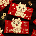 thumbnail image 3 of Sobre rojo de dibujos animados horizontal, sobre rojo de regalo 3D chapado en oro de 1000 yuanes, 3 of 4