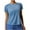 Light Blue, variant on Shirts for Women Plus Size Short Sleeved Round Neck Solid Color Breathable Yoga Sports Fitness Casual Pullover T-shirt Light Blue L