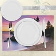 thumbnail image 3 of Ambesonne Nature Place Mats Set of 4, Landscape Lake Tahoe, Standard Size, Dark Brown Peach, 3 of 6