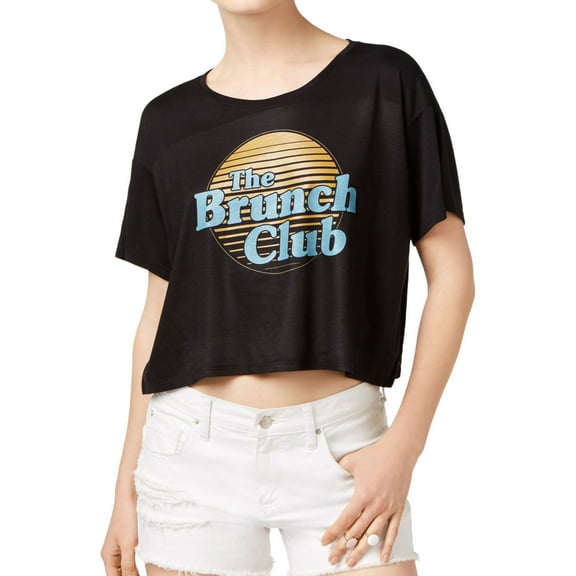 Kid Dangerous Womens Cropped Graphic T-Shirt, Black, Small