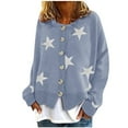thumbnail image 1 of Moda mujer manga larga cárdigan estampado otoño Casual abrigo blusa Top Fridja  BV0+3464, 1 of 6