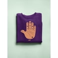 thumbnail image 3 of Astro Palmistry - Zodiac Hand Emoji Art Design Women's Sweatshirt, 3 of 4