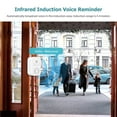 thumbnail image 2 of MYG for Smart Door Chime Visitor Greeting Security Alarm Motion Sensor Detector with Adjustable Volume 19 Chinese 1 English Recording for Home Business Shop Elderly Patient, 2 of 10