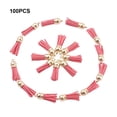 thumbnail image 3 of Transemion 100pack/lot Tassel For Keychain Accessories Trendy Fringe Detail Wide pink-Gold 1Set, 3 of 6