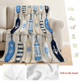 thumbnail image 5 of Blue Nautical Blanket Soft Cozy Warm Throw Blanket for Couch, Plush Fuzzy Flannel Fleece Blankets for Sofa, Vintage Beach Summer Sailing Coastal Bed Blankets Lightweight Gifts for Women, 50"x60", 5 of 9