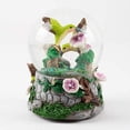 thumbnail image 3 of Hummingbirds with Flowers 150mm Resin Water Globe Plays Tune You Light Up My Life, 3 of 5