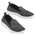thumbnail image 2 of Collections Etc Women's Lightweight Foam Sole Sneakers, Closed Toe Black, Size 9, 2 of 2