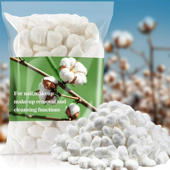 Tutuviw Cotton Balls, Absorbent Cotton Balls Bulk for Face, White Cotton Balls for Nail Polish Remover, Makeup Remover Real Facial Soft Cotton Balls for Ears, Daily Personal Cleaning