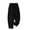 Black, variant on Women's Solid Color Cotton Linen Pants, Harem Pants with Elastic Waist, Wide Leg Loose Fit Casual Trousers for Women, Breathable Summer Comfortable Lounge Pants Beige L