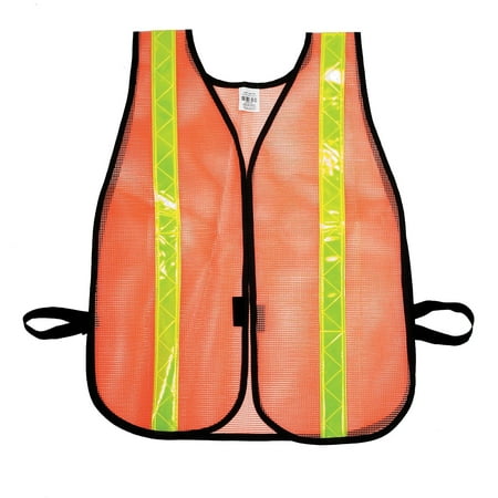 

Mutual Industries MiViz Heavy Weight Safety Vest With 1 3/8 Lime Reflective Orange 16301-138-1375
