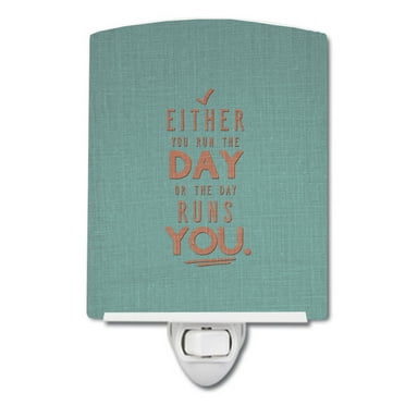 Caroline's Treasures BB5453CNL Run the Day Ceramic Night Light, 6x4x3", multicolor