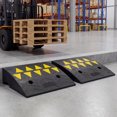 thumbnail image 2 of Gymax Heavy-duty Rubber Curb Ramp2Pcs Driveway Threshold Ramps w/Reflective Triangles, 2 of 10