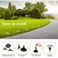 thumbnail image 4 of 8 Packs Solar Ground Lights, Disk Lights Garden Waterproof In-Ground Outdoor Landscape Lighting for Lawn, Pathway, Yard, Driveway, Step and Walkway (White), 4 of 7