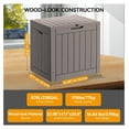 thumbnail image 4 of WDZS 33 Gallon Outdoor Storage Box, Waterproof Resin for Indoor & Outdoor Use – Lockable Patio for Garden Tools, Package Deliveries, Pool Accessories, Sports Gear & Furniture-Grey, 4 of 8