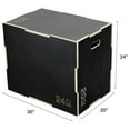 thumbnail image 2 of 30" x 24" x 20" Non-Slip Wooden Plyo Box Jump Exercise Platform, Plyometric Workout Equipment for Home Gym, Training Step Box, Black, 2 of 5