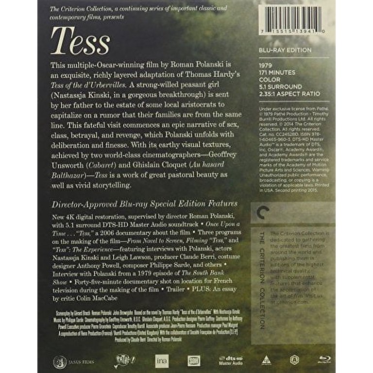 Tess (Criterion Collection) (Blu-ray), Criterion Collection, Drama