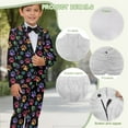 thumbnail image 6 of Xoenoiee Colorful Dog Paw Print Boys Suit Ring Bearer Outfit Suits for Toddler Boy Wedding Guest Dress Clothes Kids Slim Fit Formal Wear, 5-6 Years, 6 of 7