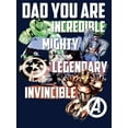 thumbnail image 2 of Boy's Marvel Dad You are Incredible Mighty Legendary Invincible Graphic Tee Navy Blue / Invincible X Large, 2 of 4