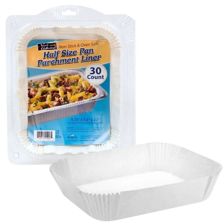 9.75" x 7.5" x 2.5" Parchment Liner for Half-Size Aluminum Pans – 30/ Pack:12 Packs