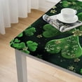 thumbnail image 4 of HAOXIT  St. Patrick's Day Clover  Tablecloth Fabric Table Cover Waterproof Wipeable Washable Spillproof Tablecloths for Banquet Party Picnic Outdoor Indoor Dining Patio 36*36, 4 of 7