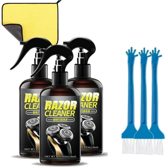Universal Efficient Electric Razor Cleaner Spray, Efficient Electric Razor Cleaner Sprays, Clipper Spray with Brush for Cleaning, Lubricating, And Rust Prevention