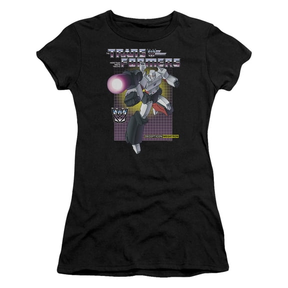 Transformers Megatron S/S Junior Women's T-Shirt Sheer Black