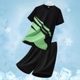 thumbnail image 2 of Men's Mesh Print Athletic Sets 2026 Summer Breathable Lightweight Crew Neck Tops Shorts Casual Sport Outfits Plus Size Green XL, 2 of 6