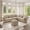 Khaki, variant on LLappuil Modular Sectional Sofa, 7 Seat Modular Sectional Sofa with 1 Storage Ottoman, 25.6 Deep Seat Chenille Sofa Black