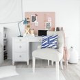 thumbnail image 4 of Letter L Initial Tiger Stripe Blue and White Fabric Decorative Pillow, 4 of 4
