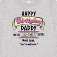 thumbnail image 4 of Inktastic Happy Birthday, Daddy Best Ever in Pink Boys or Girls Baby T-Shirt, 4 of 5