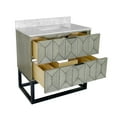 thumbnail image 6 of Henley 36" Bathroom Vanity with Gray Oak Cabinet and Carrara Marble Countertop, 6 of 7