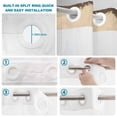 thumbnail image 4 of No Hook Shower Curtain, Vintage Coffee Shower Curtains for Bathroom with See Through Top Window, Farmhouse Coffee Beans Drinking Waterproof & Washable Bath Curtain Narrow 54"x78", 4 of 9