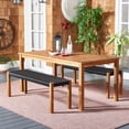 thumbnail image 2 of SAFAVIEH Aquina Outdoor Patio 3 Piece Dining Set, Natural/Black, 2 of 12