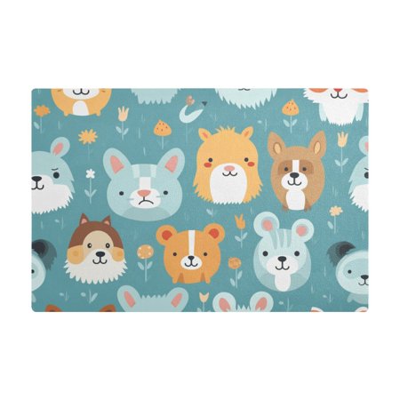 

Dish Drying Mat Microfiber Kitchen Dish Pad Counter Absorbent Drainer Rack 12 x18 Lion Dog Bear Rabbit Face