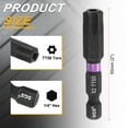thumbnail image 2 of Uxcell TT50 Torx Impact Screwdriver Bit 1/4" Hex Shank 2" Long Magnetic with Hole, 2 of 7