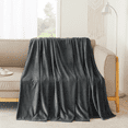 thumbnail image 5 of NICETOWN Fleece Throw Blanket for Couch Lightweight Plush Fuzzy Cozy Soft Blankets and Throws for Sofa/Bed/Travel/Camping, 70" x 78", Dark Grey, 5 of 8