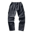 thumbnail image 5 of Youmylove Mens Cargo Pants Elastic Waistband Zipper Pockets Hiking Tactical Pants Fashion Casual Cargo Pants For Men Lightweight Work Outdoor Trousers, 5 of 9