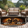 thumbnail image 4 of Round Rug 7Ft Washable Non-Slip, Happy Halloween Circle Area Rugs for Living Room Bedroom, Orange Scary Black Castle Skull Birds Indoor Floor Mats Carpet Runner for Home Decor Aesthetic, 4 of 8