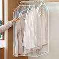 thumbnail image 1 of Bolsas de Ropa de 35" de Largo, 1 Bolsa de Bolsas de Traje Transparentes para Almacenamiento en el Armario, Bolsas de Ropa con Zíper Lateral para Camisas y Abrigos, Bolsas de Ropa Colgantes de PEVA I, 1 of 1