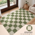 thumbnail image 3 of Washable Checke Rug x Low Pile Area Rug for Living Room Bedroom Nursery Modern Neutral Farmhouse Checkerboard Carpet Pet Kid Friendly, 3 of 3