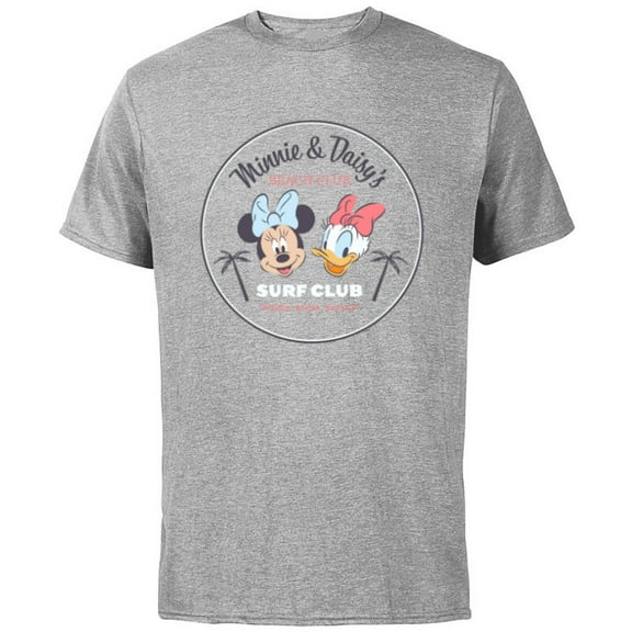 Disney Minnie & Daisy’s Summer Beach Vacation Surf Club- Short Sleeve Cotton T-Shirt for Adults - Customized-Athletic Heather
