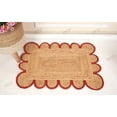 thumbnail image 4 of Area Rug Natural Jute Hand Braided Rug Red Scalloped, 4 of 5