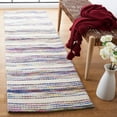 thumbnail image 2 of SAFAVIEH Marbella Roland Striped Runner Rug, Ivory/Blue, 2'3" x 8', 2 of 9