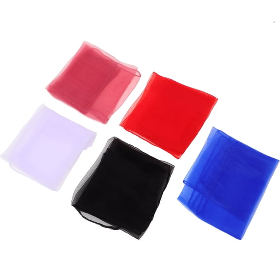 Raindrops 5Pcs Juggling Scarves For Kids Play Imitated Silk Fabric Square Stage Performance Props